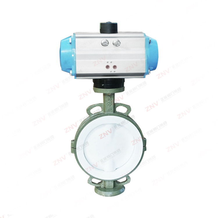 气动衬氟对夹蝶阀