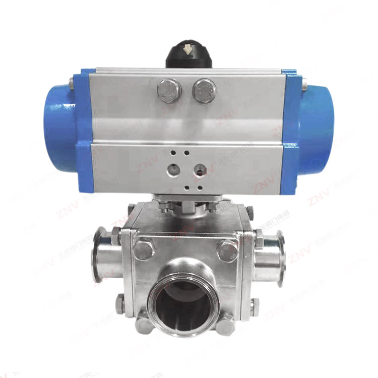 气动三通全包快装球阀