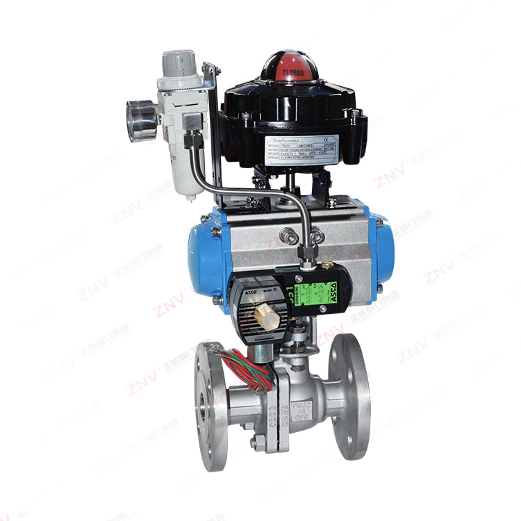 配防爆三联件气动法兰球阀