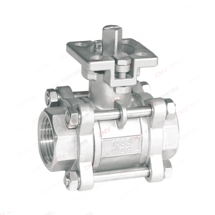 三片式高平台内螺纹球阀